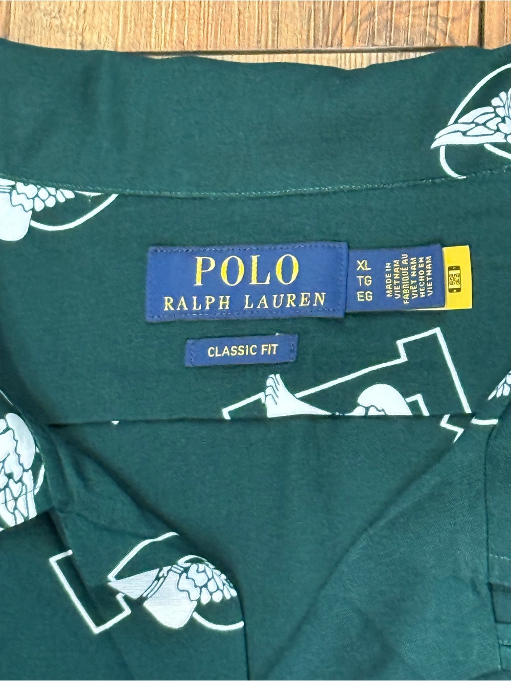 NWT Polo Ralph Lauren Green P-Wing Short-Sleeve Camp Polo Classic Fit Size XL - Picture 4 of 8